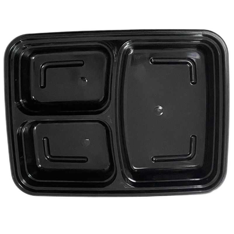 Contenedores de plástico desechables para comida para llevar disponibles en 2 a 8 compartimientos