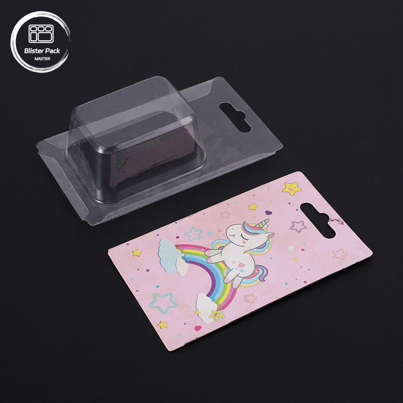 Tarjeta de diapositivas de PVC personalizada Envases de ampollas personalizados Inserción de embalaje con tarjeta de papel para mostrar la tarjeta de forma segura