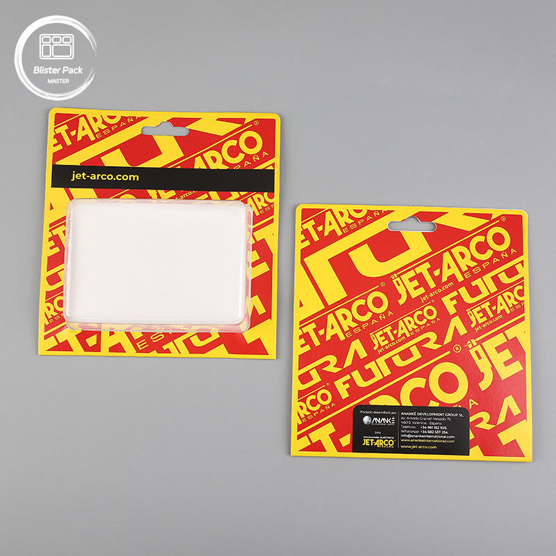 Tarjeta de diapositivas de PVC personalizada Envases de ampollas personalizados Inserción de embalaje con tarjeta de papel para mostrar la tarjeta de forma segura