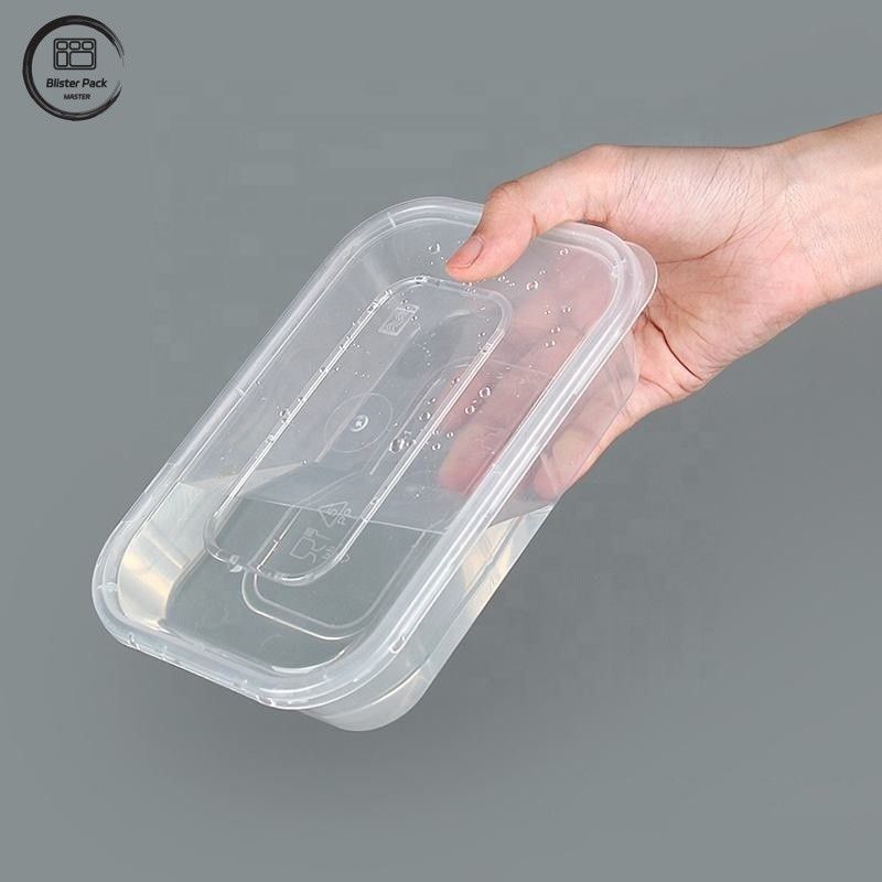 Caja de plástico desechable con tapa de microondas Clea Multi-Size 500 ml a 1500 ml
