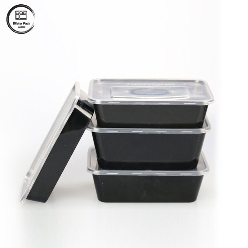 Caja de plástico desechable con tapa de microondas Clea Multi-Size 500 ml a 1500 ml