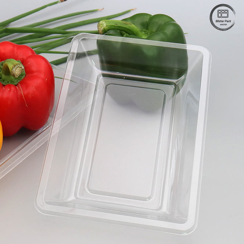 Envases de plástico de fondo plano para productos frescos