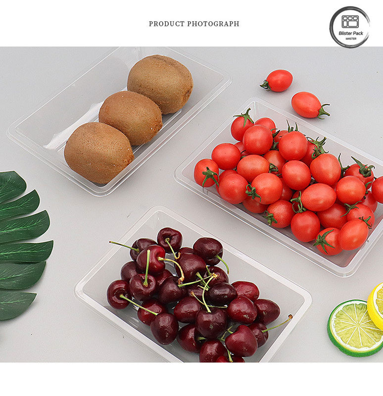 Envases de plástico de fondo plano para productos frescos