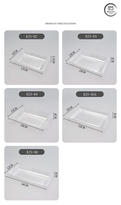 Envases de plástico de fondo plano para productos frescos
