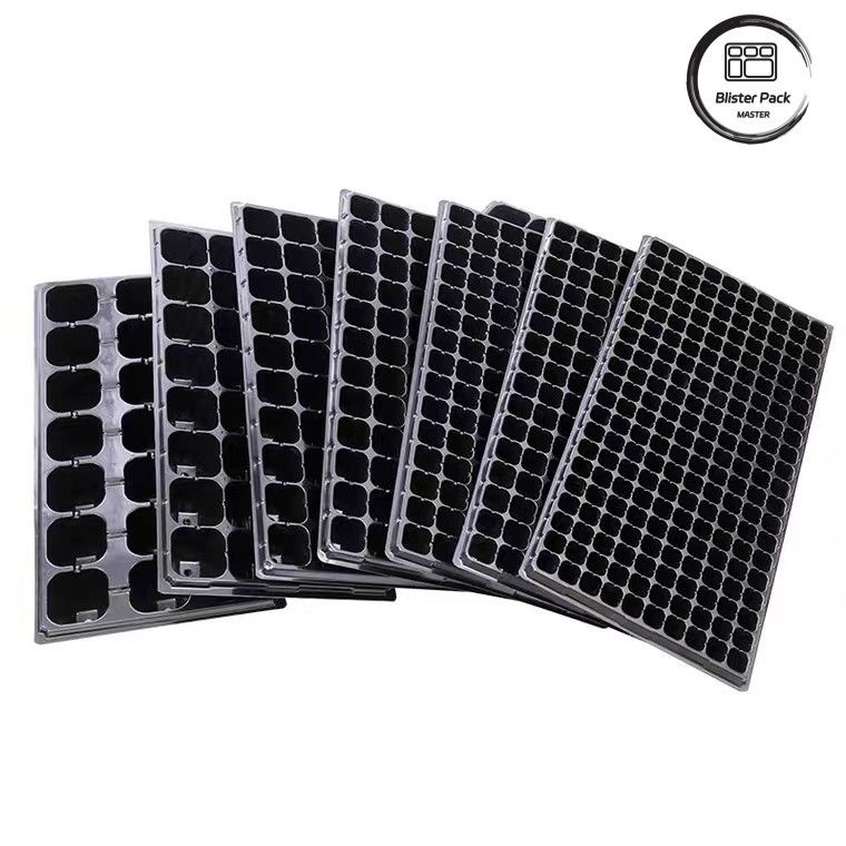 Accesibles bandejas de semillas de plástico de células múltiples de 21 a 120 células para semillas de vegetales y plantas