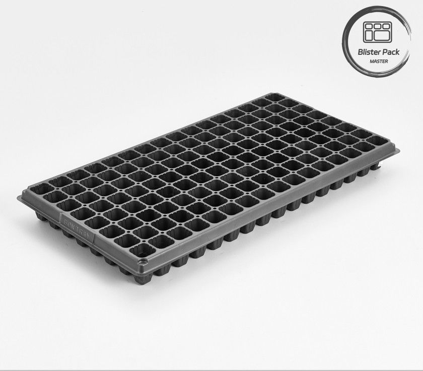 128 placas de semillero de plástico de celda para viveros de verduras de 0,8 mm a 1,0 mm de espesor