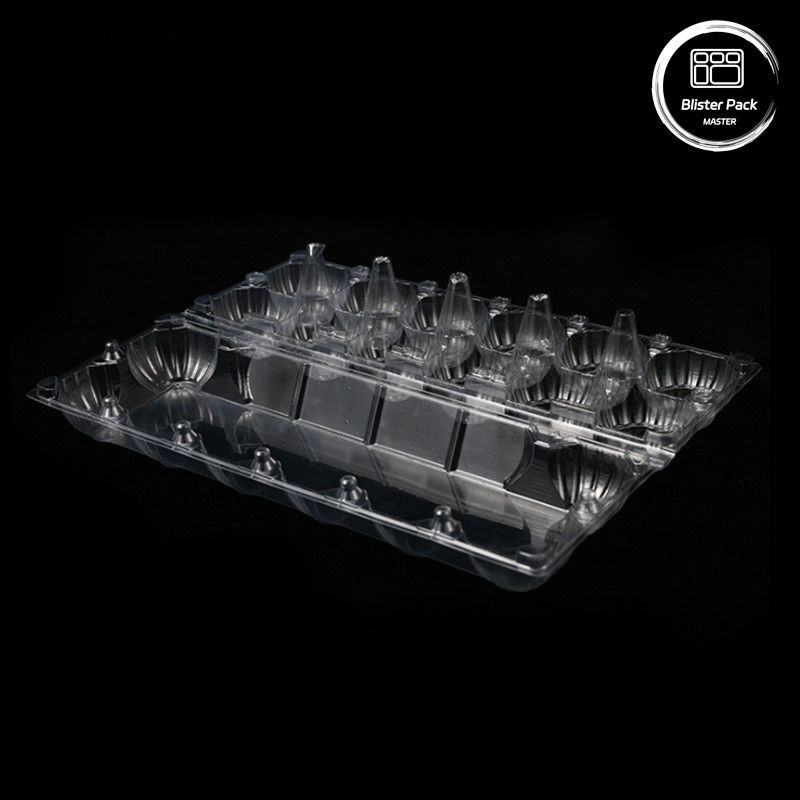 Envases de huevo de PET de 12 ranuras de forma de vacío envases de plástico desechables con cubierta