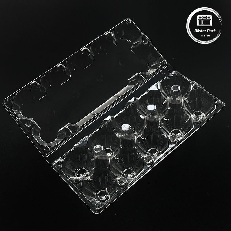 15 ranura clara de plástico desechable bandeja de ampollas de huevo personalizado diseñado 0,25 mm ~ 1,0 mm de espesor