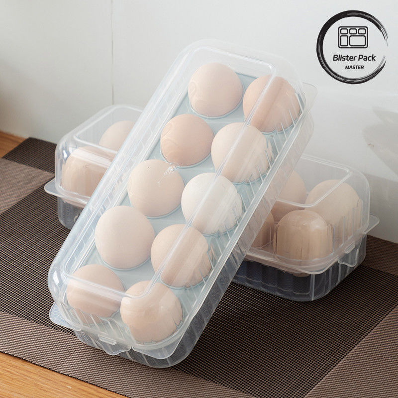 Cubierta de huevos de plástico transparente y apilable con tapa 10/15 Refrigerador Contenedores de plástico seguros para la cocina