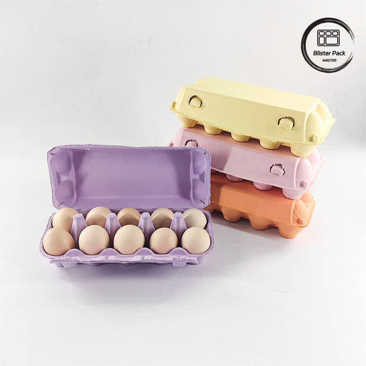 Embalaje de huevos de codorniz ecológicos personalizados 12 6 4 Caja de pasta de papel Cajas de huevos para huevos de gallina