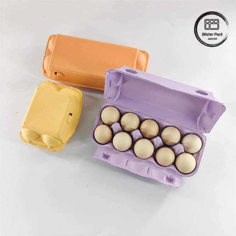 Embalaje de huevos de codorniz ecológicos personalizados 12 6 4 Caja de pasta de papel Cajas de huevos para huevos de gallina