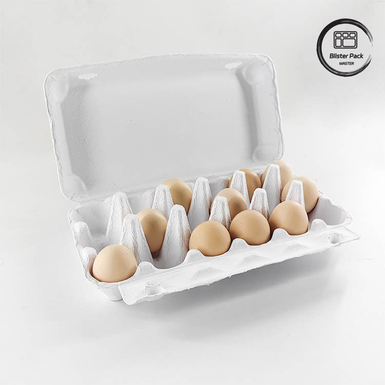 Embalaje de huevos de codorniz ecológicos personalizados 12 6 4 Caja de pasta de papel Cajas de huevos para huevos de gallina