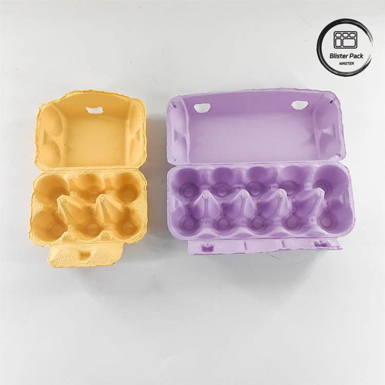 Embalaje de huevos de codorniz ecológicos personalizados 12 6 4 Caja de pasta de papel Cajas de huevos para huevos de gallina
