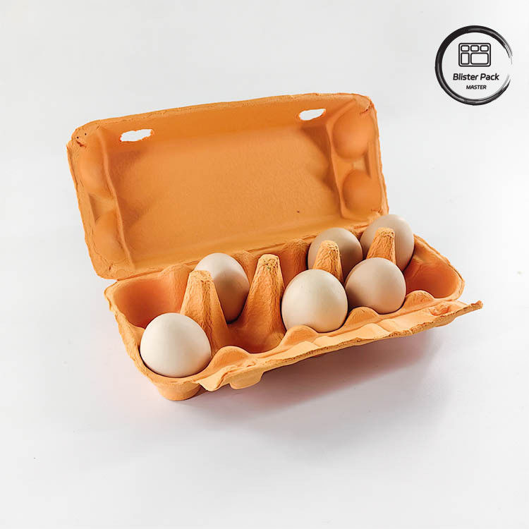 Embalaje de huevos de codorniz ecológicos personalizados 12 6 4 Caja de pasta de papel Cajas de huevos para huevos de gallina