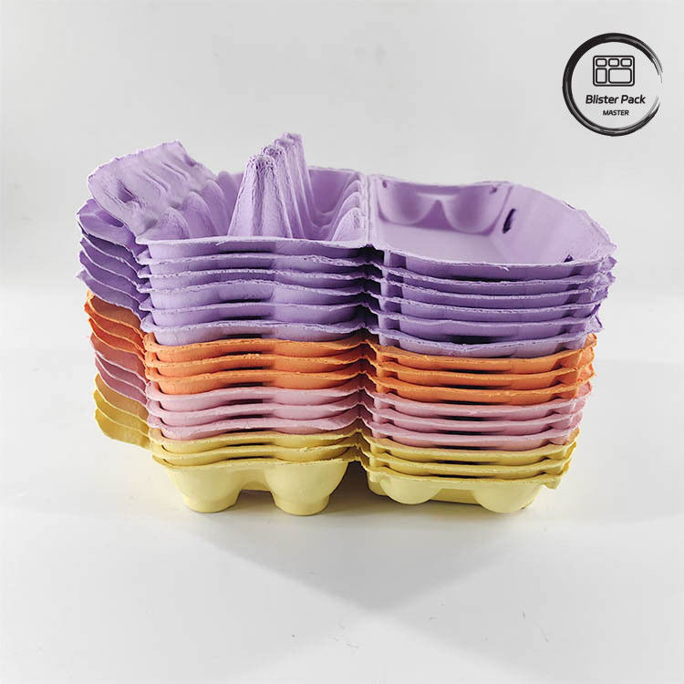 Embalaje de huevos de codorniz ecológicos personalizados 12 6 4 Caja de pasta de papel Cajas de huevos para huevos de gallina
