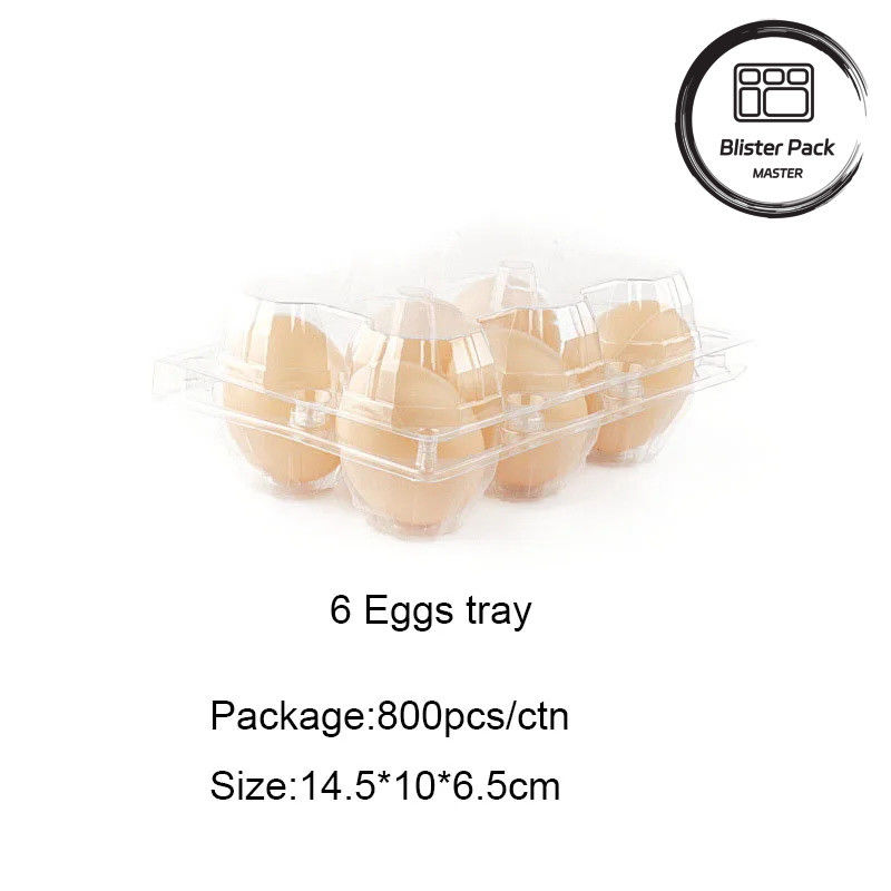Envases de huevos de plástico transparente de 4 a 30 huevos envasado en una caja de ampollas