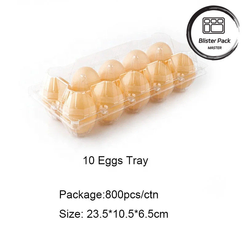 Envases de huevos de plástico transparente de 4 a 30 huevos envasado en una caja de ampollas