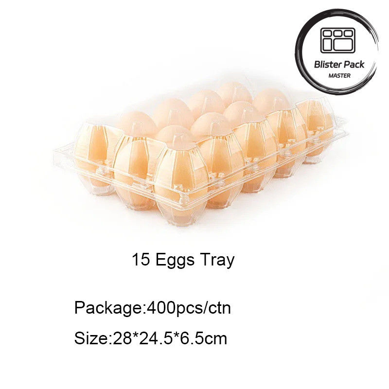 Envases de huevos de plástico transparente de 4 a 30 huevos envasado en una caja de ampollas