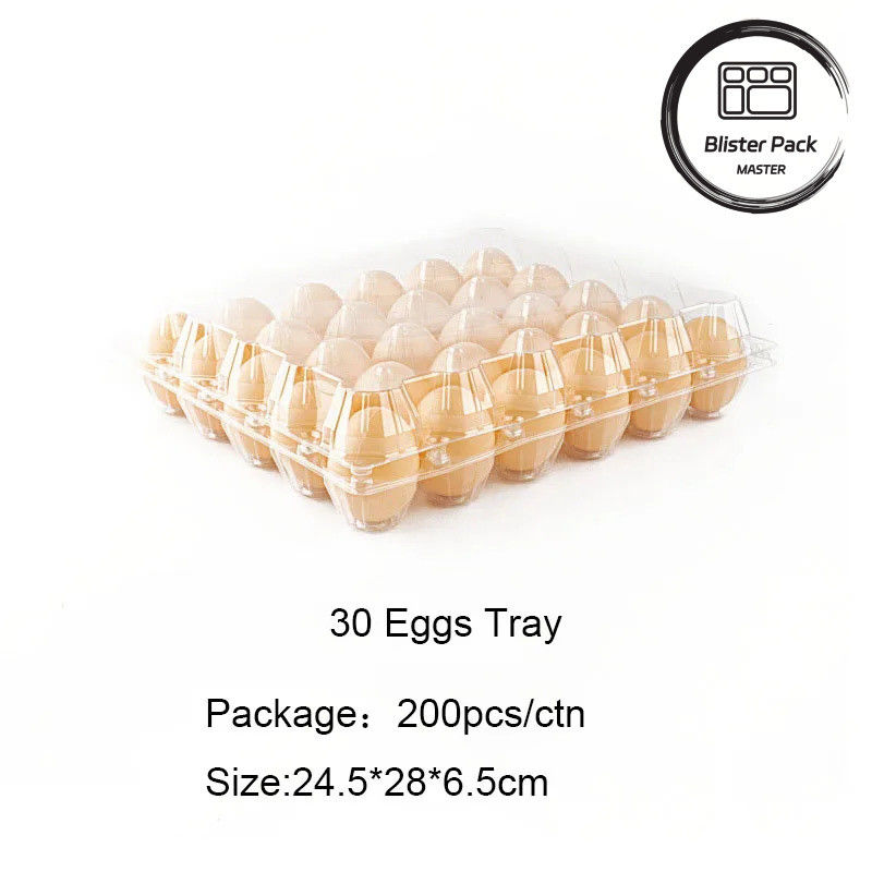 Envases de huevos de plástico transparente de 4 a 30 huevos envasado en una caja de ampollas