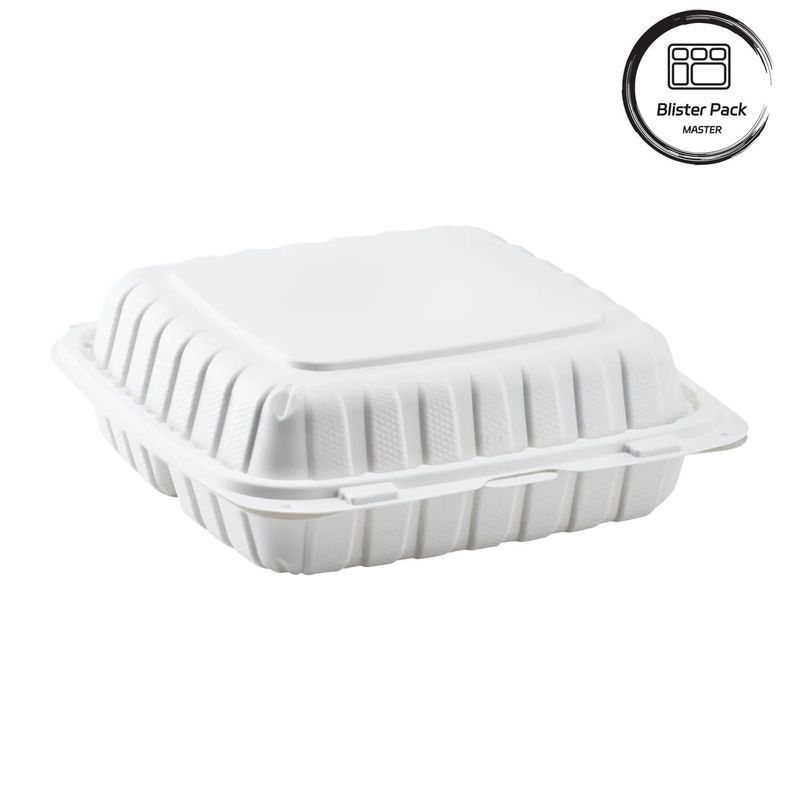 3 Compartimiento de plástico termoformado para llevar Contenedor para comida rápida / comidas calientes