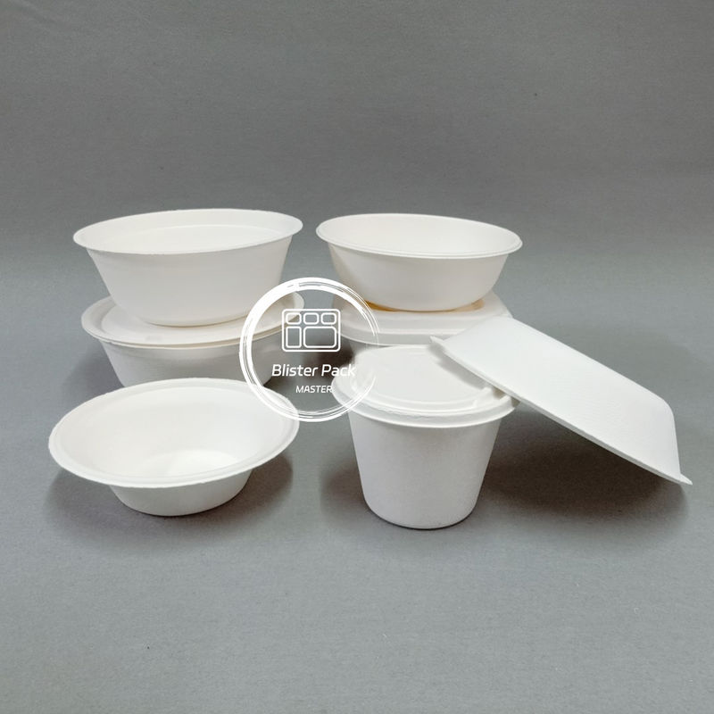 Cuencos de caña de azúcar biodegradables libres de PFAS Cuencos desechables de sopa y ensalada 8 oz a 32 oz