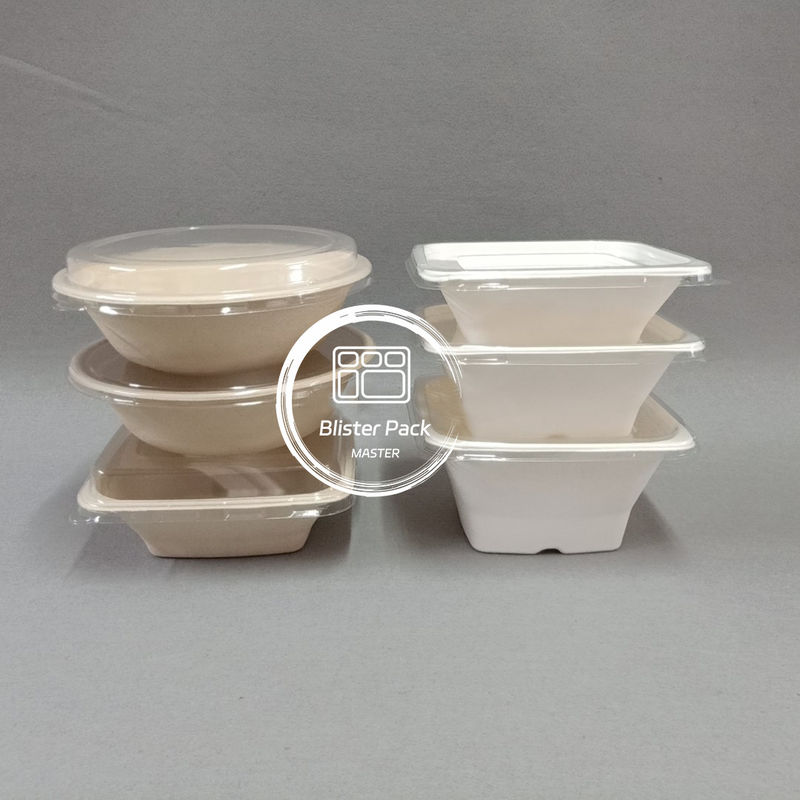 Cuencos de caña de azúcar biodegradables libres de PFAS Cuencos desechables de sopa y ensalada 8 oz a 32 oz