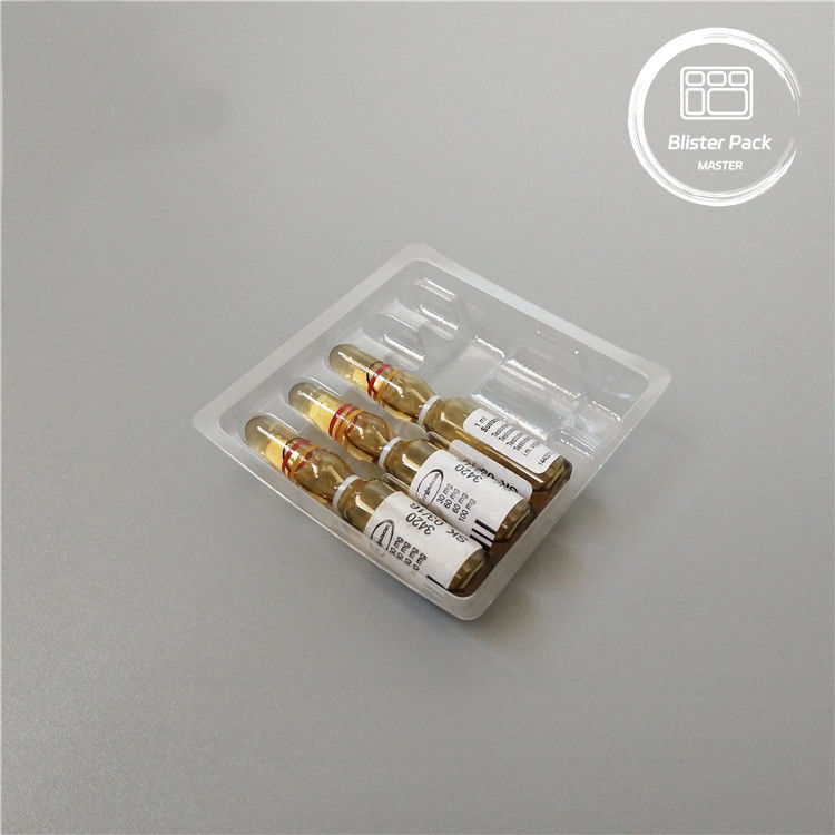 Envase de embalaje de ampollas médicas de plástico personalizado con ampollas médicas de 1 ml de PVC transparente desechable