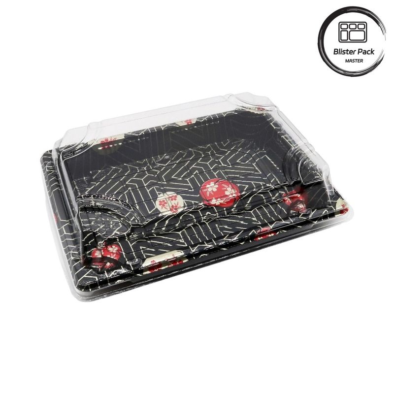 bandeja de sushi de plástico desechable de estilo japonés ideal para uso profesional y doméstico