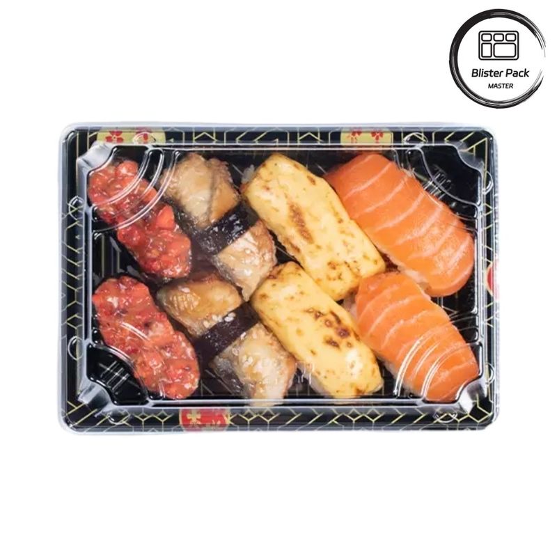 bandeja de sushi de plástico desechable de estilo japonés ideal para uso profesional y doméstico