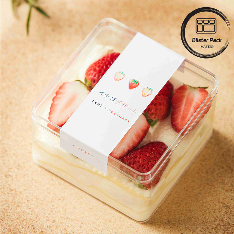 Entrega rápida Contenedor de pasteles de plástico de ampollas Ideal para panadería / caja de pasteles de plástico