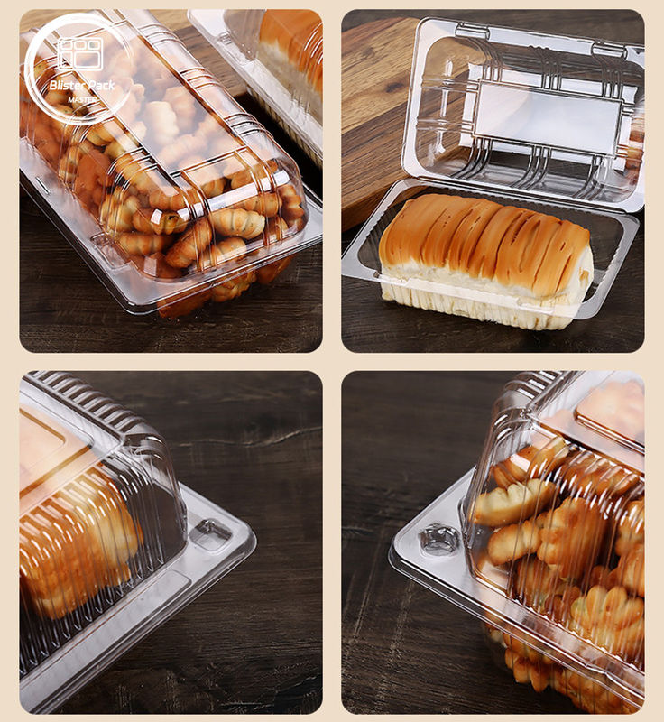 Embalaje desechable de bolsas de pastel PET transparente Para hornear adecuado para pasteles y productos horneados