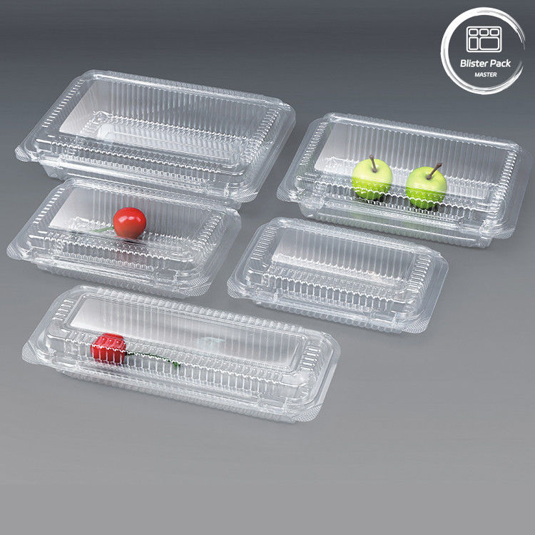Contenedor de fruta desechable transparente a medida - bandeja de PET de plástico para el almacenamiento de productos frescos