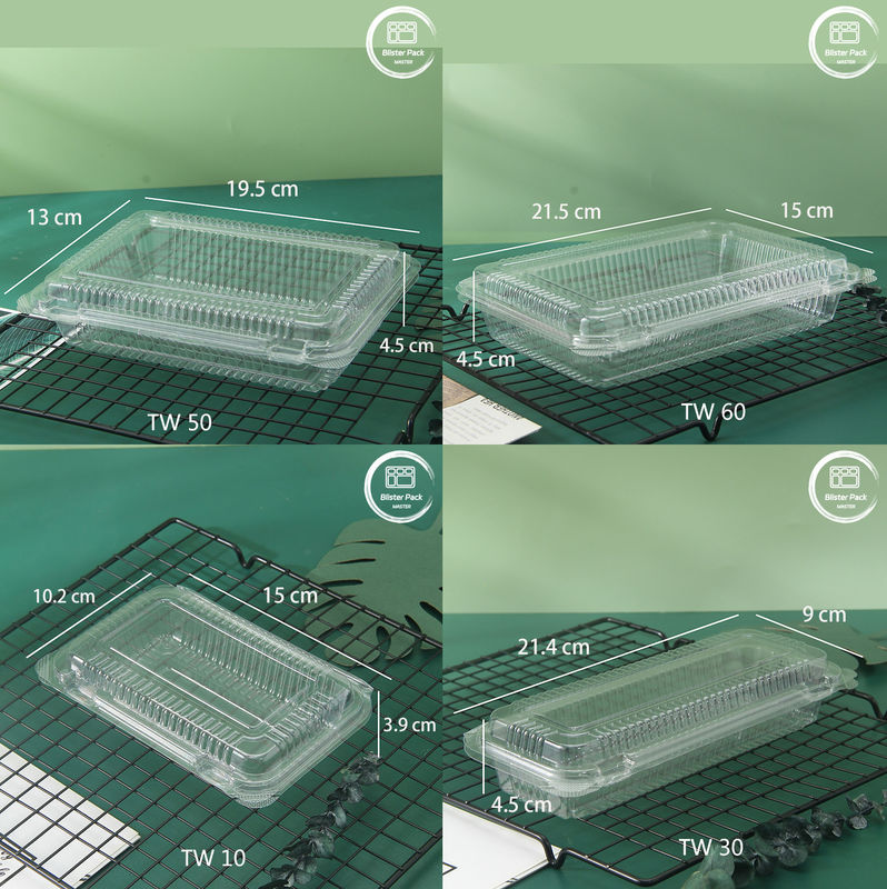 Contenedor de fruta desechable transparente a medida - bandeja de PET de plástico para el almacenamiento de productos frescos