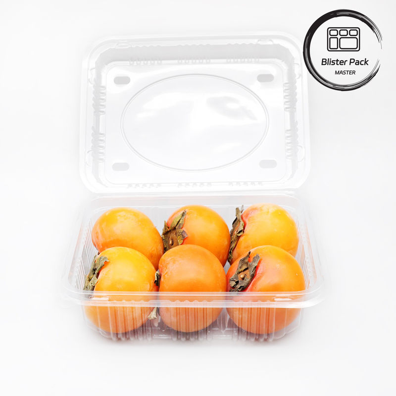 Tarjeta de vegetales y frutas frescas de PET transparente, ideal para exhibir y almacenar