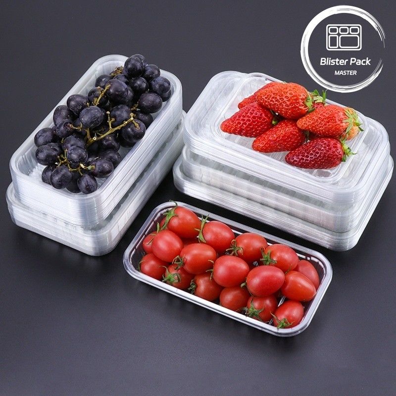Tarjeta de vegetales y frutas frescas de PET transparente, ideal para exhibir y almacenar