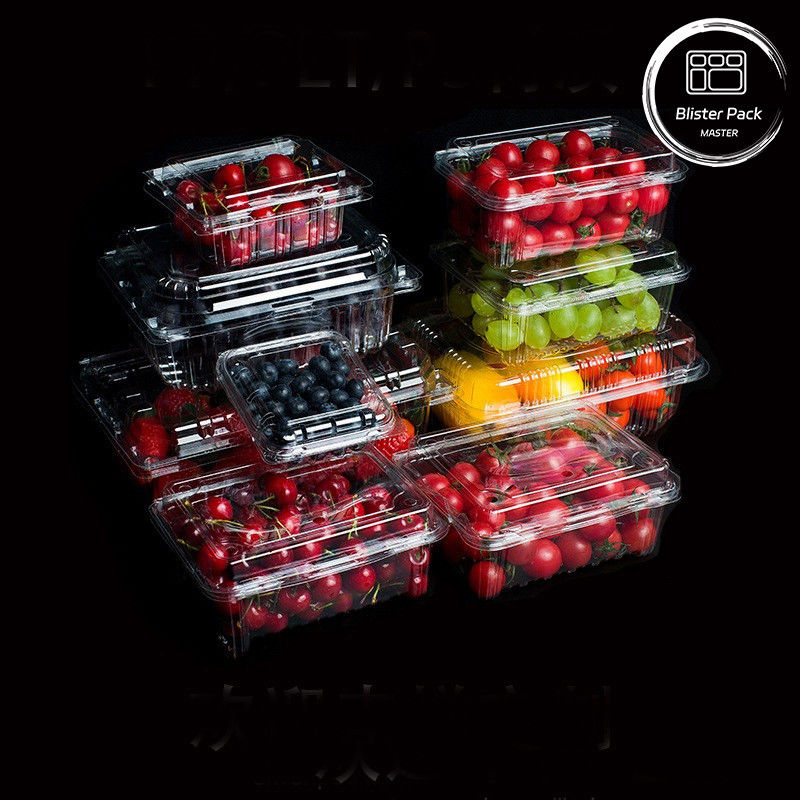 Tarjeta de vegetales y frutas frescas de PET transparente, ideal para exhibir y almacenar