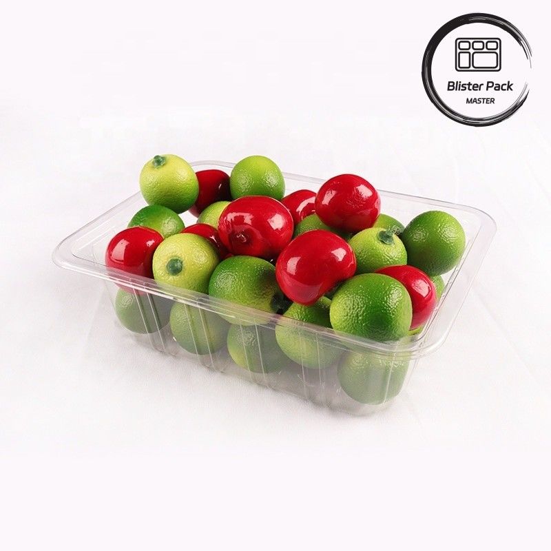 Tarjeta de vegetales y frutas frescas de PET transparente, ideal para exhibir y almacenar