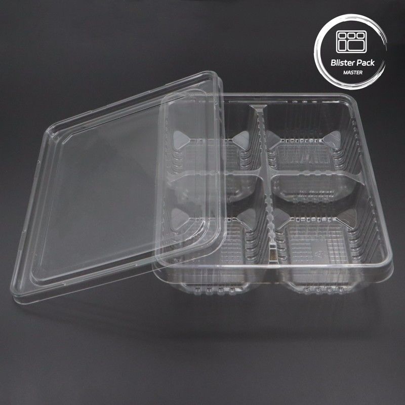 Envases de bolsas de panadería Contenedores desechables de alimentos con tapas para postres Tiendas de repostería