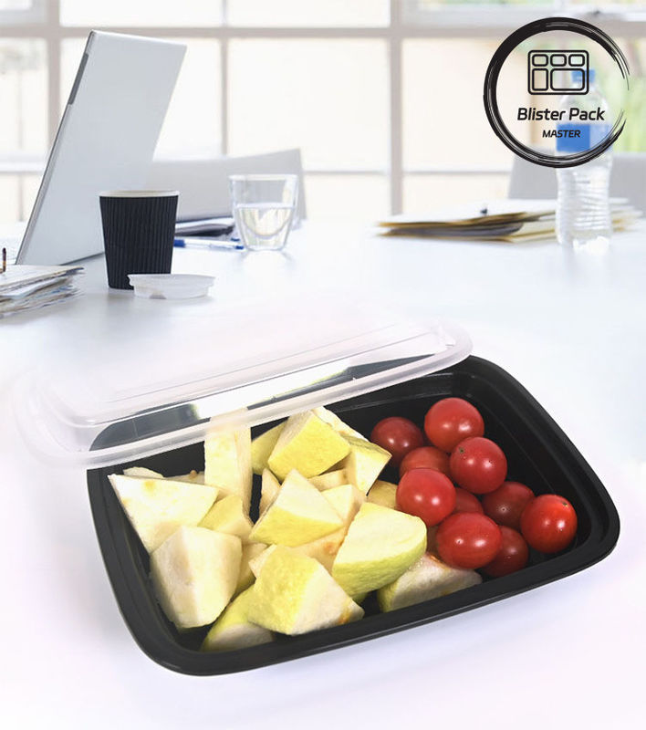 24/28/32 Oz Contenedores de preparación de comidas Cajas de alimentos rectangulares desechables con tapas estilo Bento