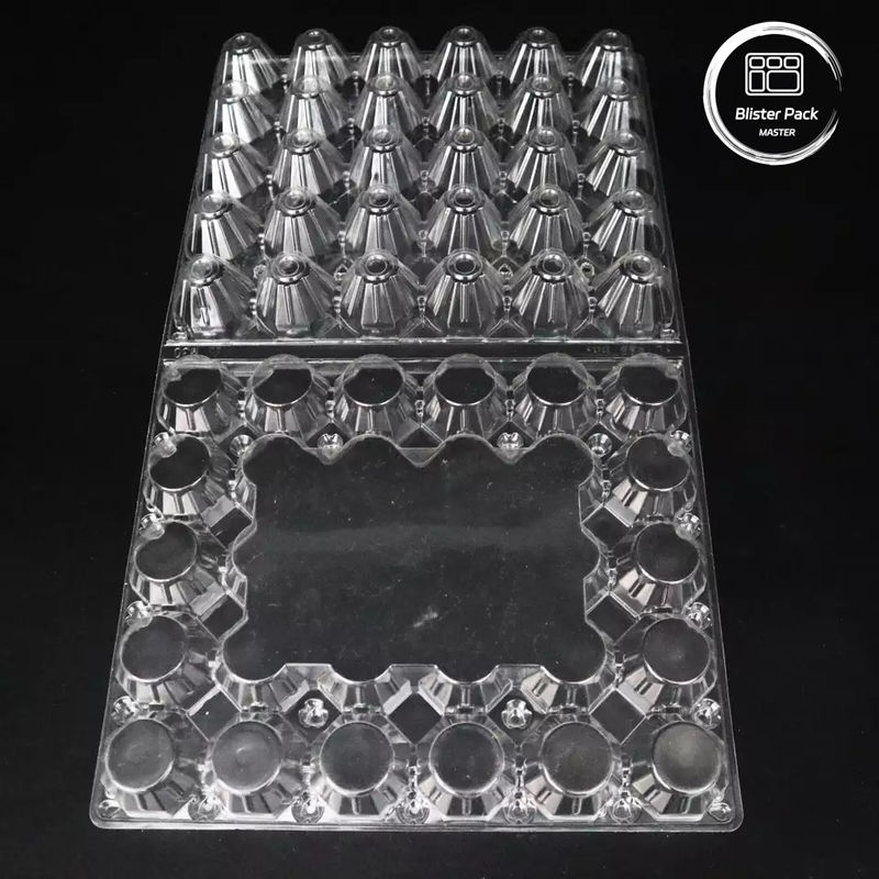 Envases de huevo de tamaño personalizado con ampollas de plástico desechables
