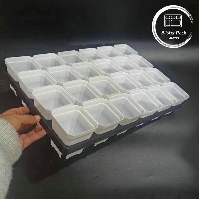 Tablero de plantación de plástico duradero de 24 agujeros de cultivo de macetas suculentas para jardinería