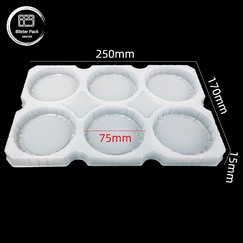 Fabrica OEM Protección de la facturación de la bandeja de ampollas de PP con tapa, botella de bebidas y embalaje de la taza de yogur