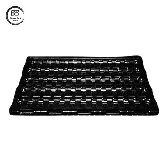 Envases de plástico antistatico transparente con forma de vacío, con 60 redes para productos electrónicos pequeños