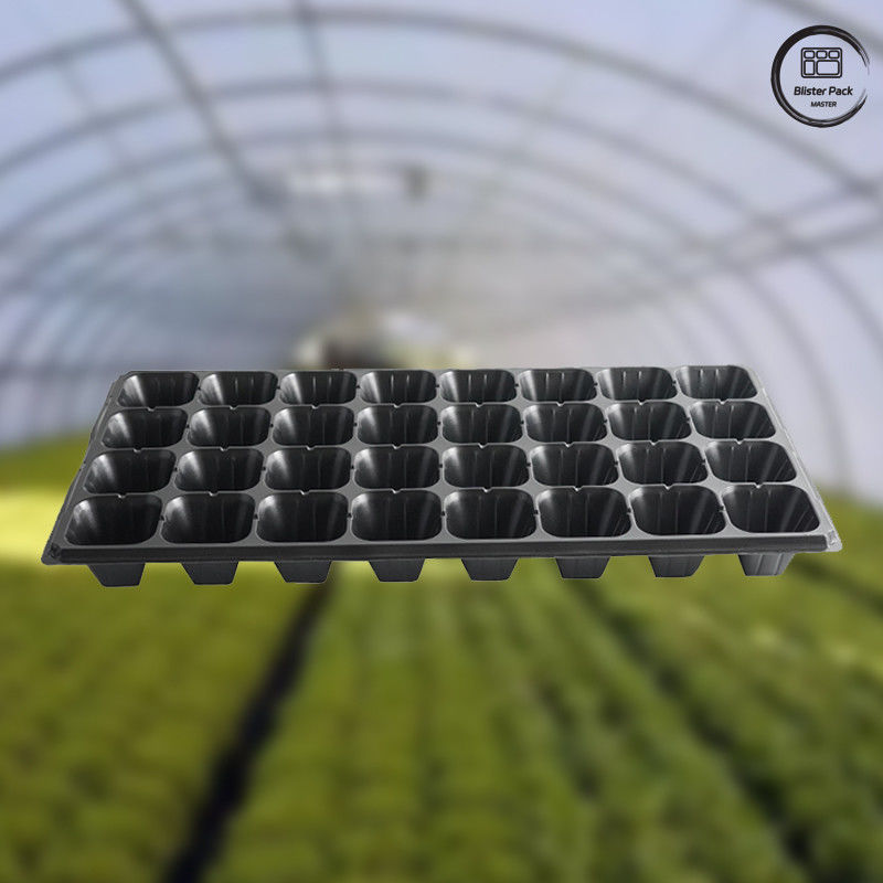 32/50/72/105/128/200 bandeja de semillas de PET celular para la germinación de las plantas, bandejas de semillas para jardines de verduras