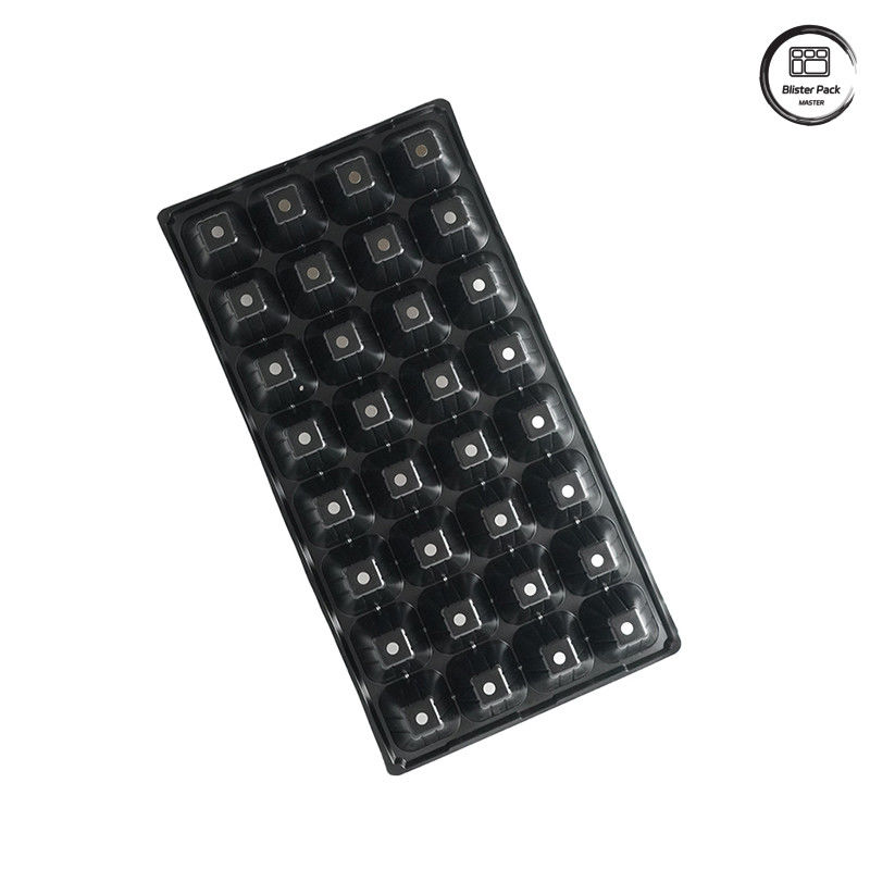 32/50/72/105/128/200 bandeja de semillas de PET celular para la germinación de las plantas, bandejas de semillas para jardines de verduras