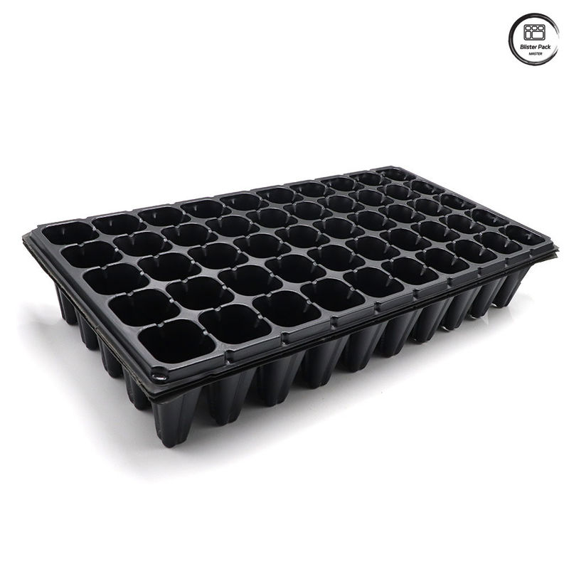 50/72 - bandeja de semillas de plástico de celda, macetas para semillas de repollo para flores y plantas de vivero