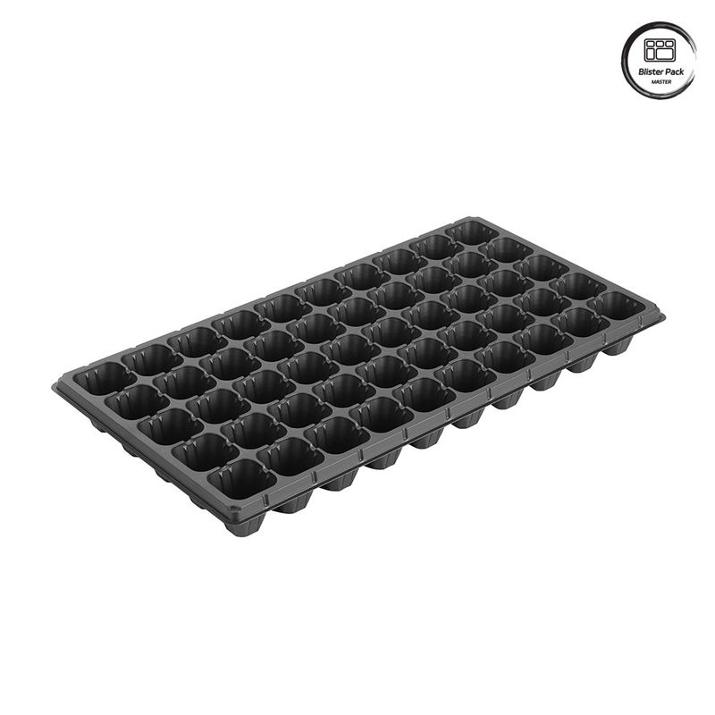 En el caso de las plantas de la familia de las semillas, se utilizará una bandeja de 50 células para la germinación de semillas.