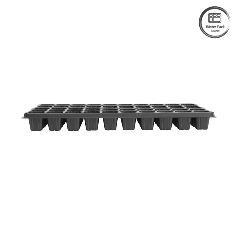 Plato de semilla de 50 agujeros de PS industrial negro Durable y ligero para un crecimiento óptimo