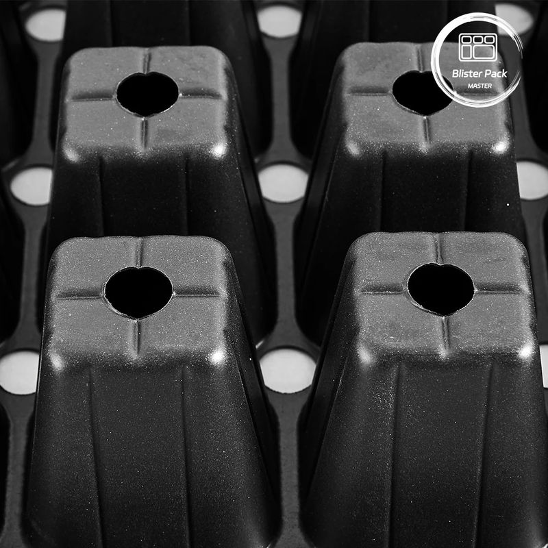 Plato de semilla de 50 agujeros de PS industrial negro Durable y ligero para un crecimiento óptimo
