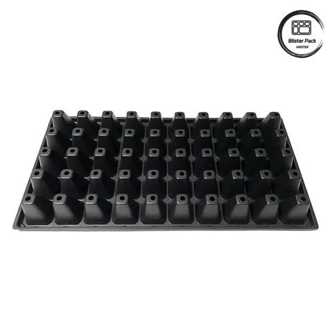 50 plántulas Envases de semillas de células de color negro o personalizado Diseño resistente para la agricultura